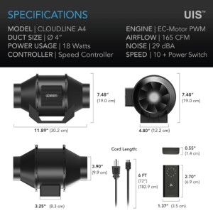 Cloudline A4 Ø100MM AC Infinity