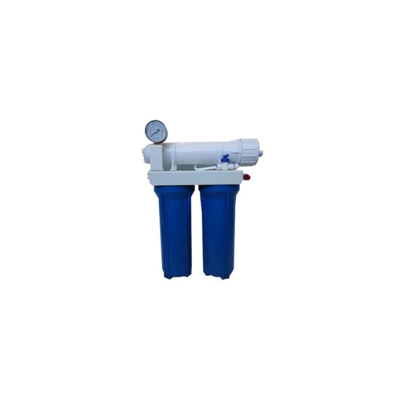 Osmoseanlage Osmo 300 Fvm 576 L/Tag mit Entwässerungsventil und Manometer Aquili