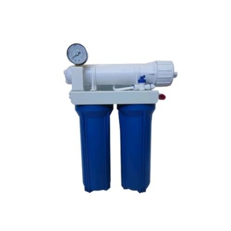 Sistema de ósmosis a vaso Osmo 300 Fvm 576 L/D con válvula de drenaje y manómetro Aquili