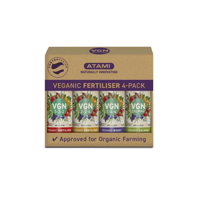 Atami Vgn Engrais Végétaliens 4 Pack 250ml Atami B'Cuzz ATA