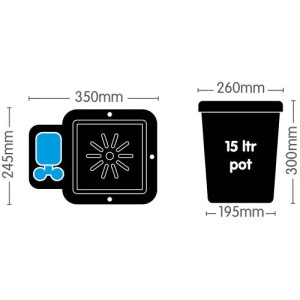 Modulo Singolo 1 Pot System 1 Vasi e Sottovaso e Kit Accessori AutoPot