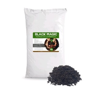 Humus de Ver de Terre Biologique Fabriqué en Italie 10KG Black Magic