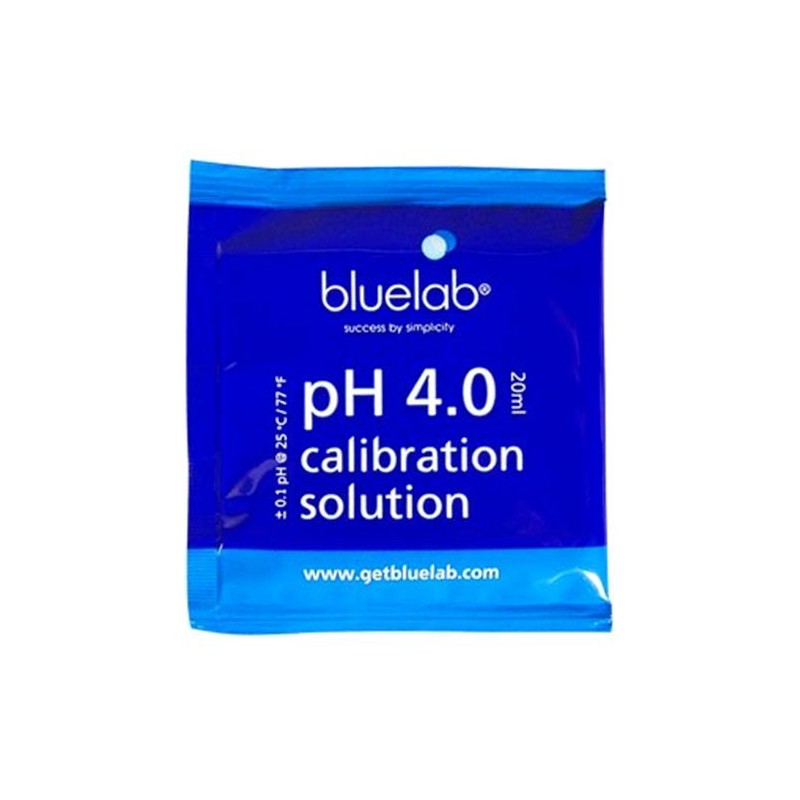 pH Calibration Solution 4.0 20ml 30 Sachets Bluelab