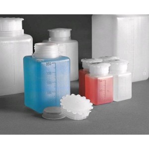 Botella Rectangular Graduada de Boca Ancha 50ml L-P