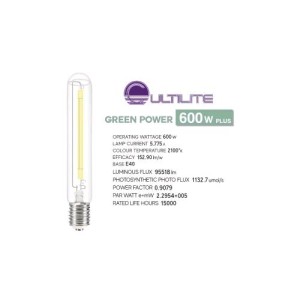 HPS Greenpower 600W Plus 95000 Lumens Cultilite
