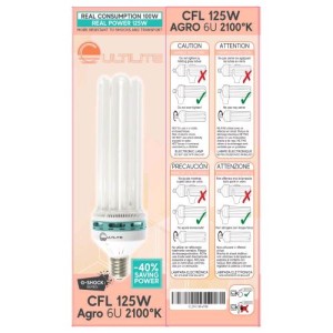Lampada CFL G-Shock 125 Watt Basso Consumo Agro Vegetativa e Fioritura 2100°K Cultilite