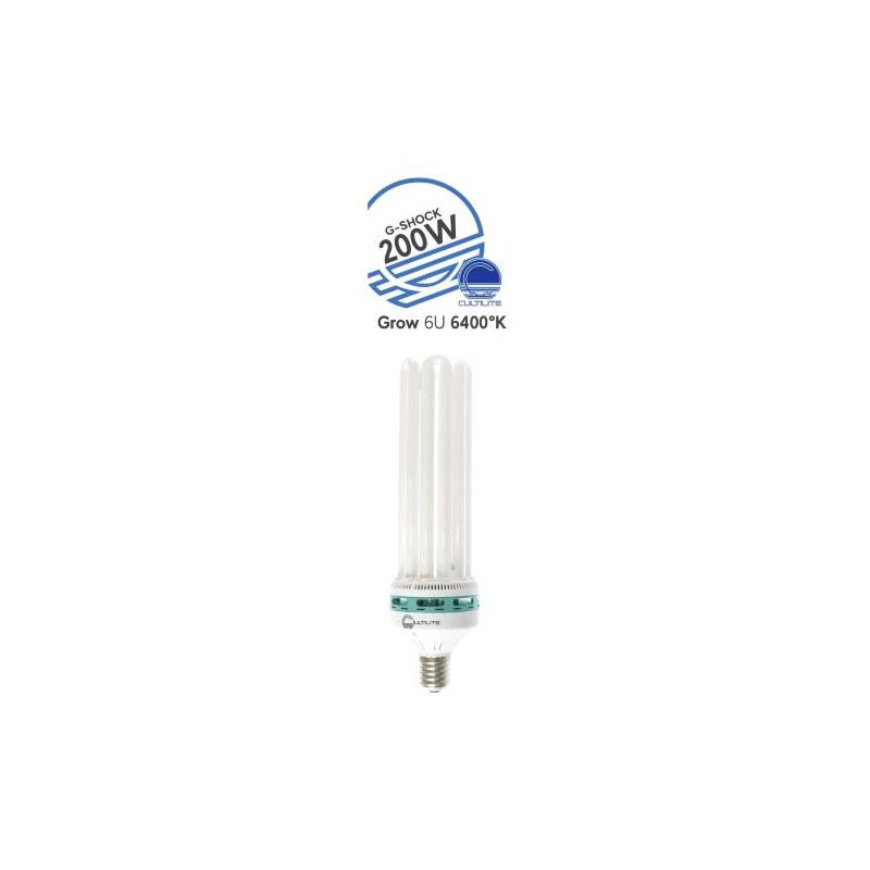 g Shock 200W Grow CFL Low Consumption Lamp 6400°K Cultilite