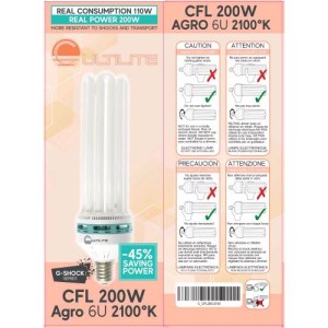 g Shock 200W Agro Lampe CFL Basse Consommation 2100°K Cultilite