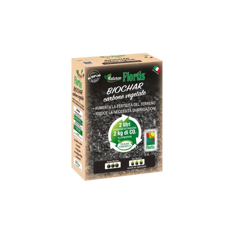 Carbone Vegetale 2 L Naturae Biochar Flortis