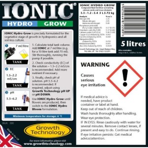Ionic Hydro Grow 5 L Growth technology