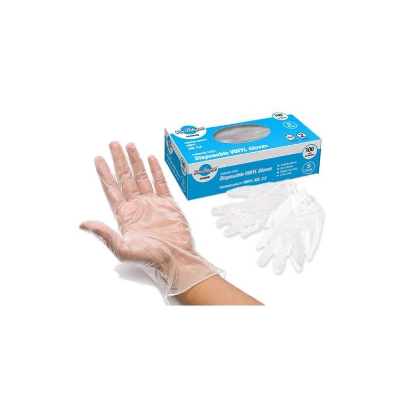 Guantes de Vinilo EN 455 100Pzs Talla S Rosver