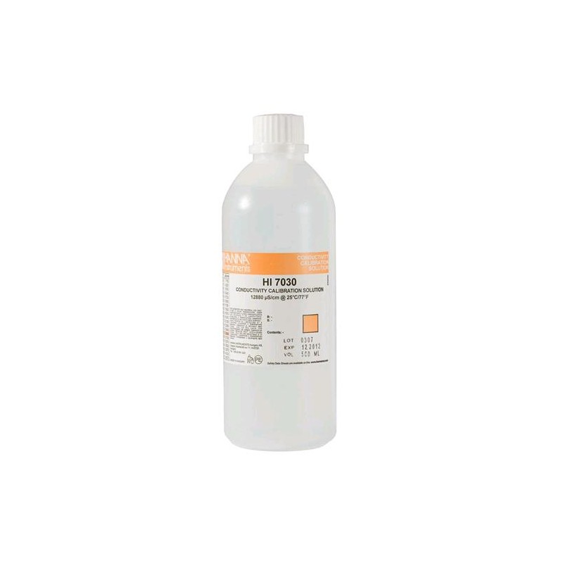 Hanna Solution de Calibration EC 12880 Flacon 500ml HI7030L Hanna Instruments