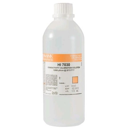 Hanna EC Calibration Solution 12880 Bottle 500ml HI7030L Hanna Instruments