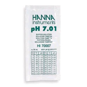 Hanna Box 25 Beutel Kalibrierlösung PH 7.01 Einmalgebrauch 20 ml HI70007P Hanna Instruments