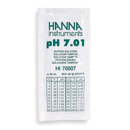 Hanna Caja 25 Sobres Solución de Calibración PH 7.01 Desechable 20 ml HI70007P Hanna Instruments