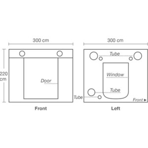 Ambient Q300+ 300X300X220 (2 Box Frame + COVER) Homebox