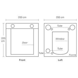 Ambient Q200+ 200X200X220 cm 2 Box Frame e COVER Homebox