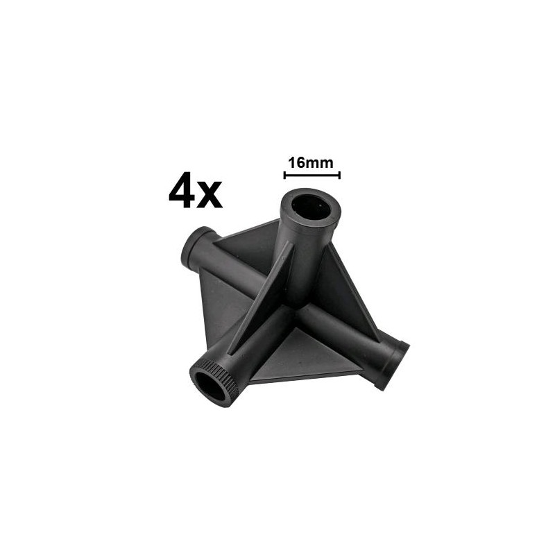 Ganchos A 4 Vías Para Varillas De 16mm (4 PIEZAS) Homebox