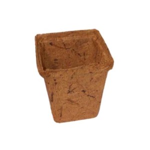 Pot en Coco Carré 8X8 Avec Fentes de Drainage Jiffy