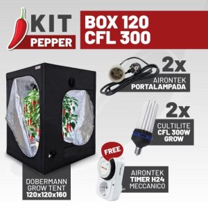 Kit Peperoncino Box 120-2 CFL 300 Idrogrow