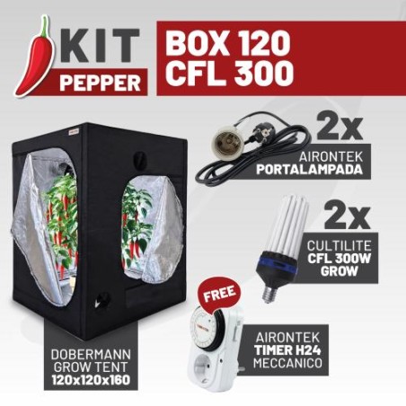 Kit Peperoncino Box 120-2 CFL 300 Idrogrow