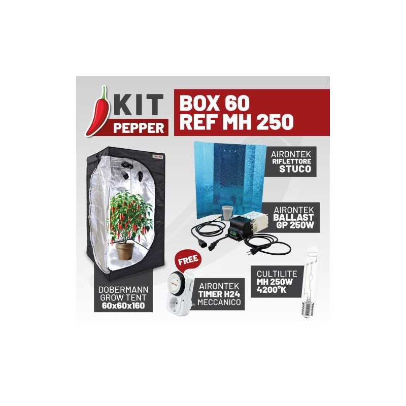 Pepper Kit Box 60 Ref MH 250 Idrogrow