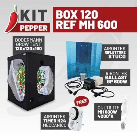 Kit Poivron Box 120 Ref MH 600 Idrogrow