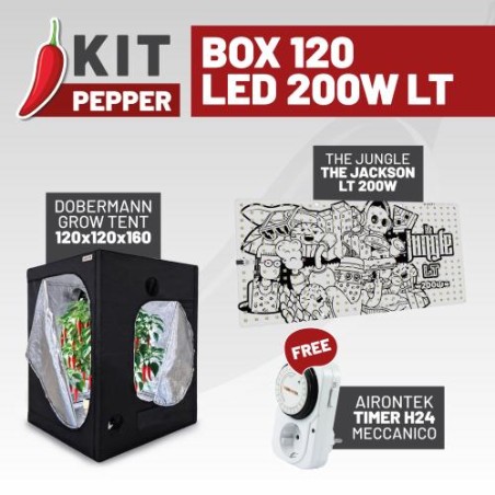 Kit Pimiento Box 120 LED LT 200 Idrogrow