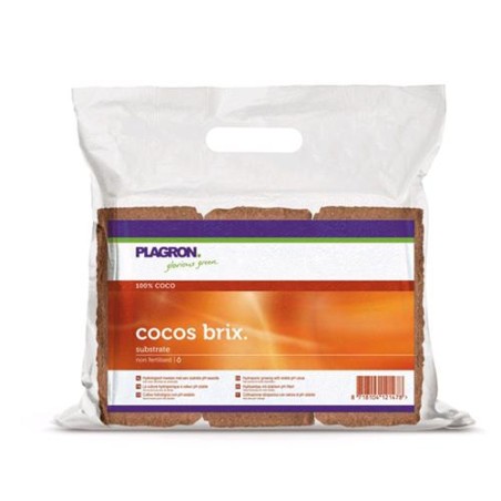 Coco Brix Bricks Blocks 6 Ladrillos 7 Litros EN Fibra De Coco Prensada Plagron