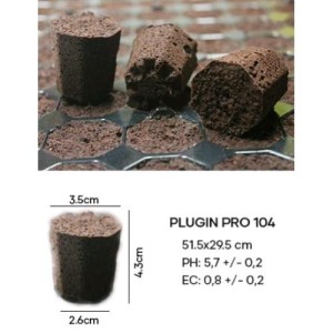 Vassoio 104 Cubi al  Cocco con Umidità al 86% 3,5X4,3cm PLUGIn PRO