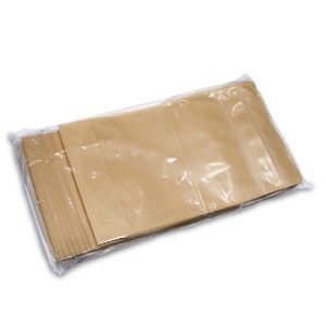 Zip Bags Odor Resistant in Kraft Paper 28GR 15X23.5 cm (Pack of 50 Pieces) Qnubu