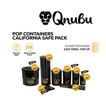 Slim Case Contenitore per Estrazioni California Nero 25 Pezzi Qnubu