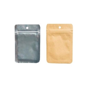 Zip Bags Busta Doypack Kraft 7,5x11 cm 50 Pezzi 1gr Qnubu
