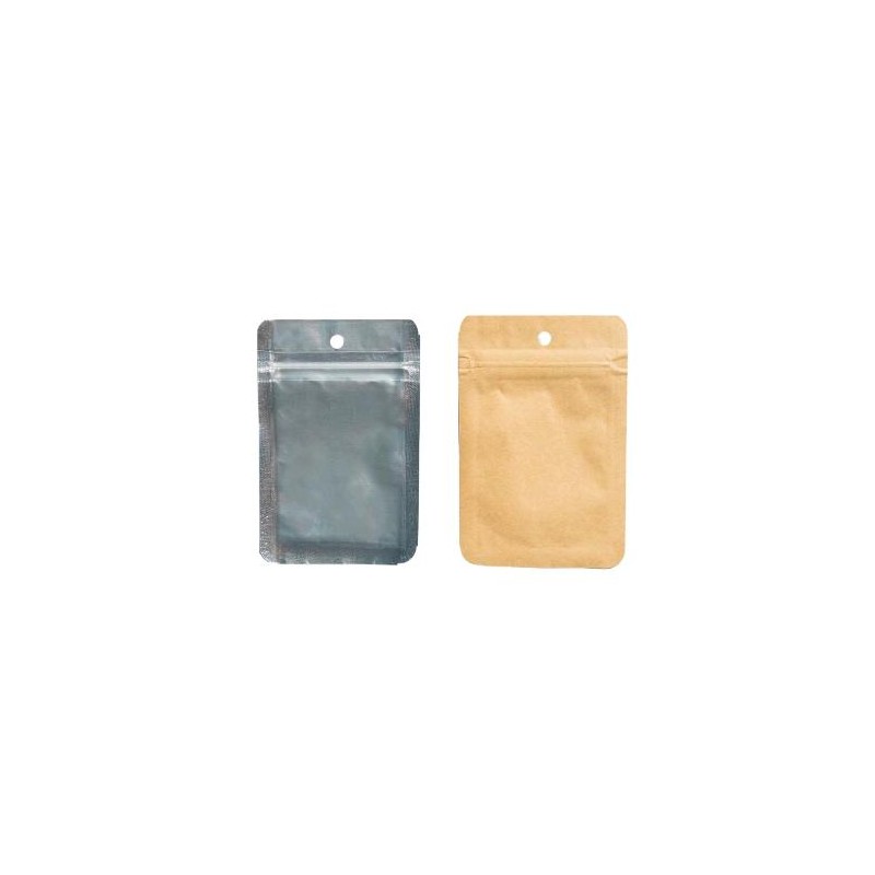 Zip Bags Busta Doypack Kraft 7,5x11 cm 50 Pezzi 1gr Qnubu
