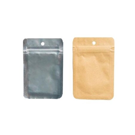 Zip Bags Busta Doypack Kraft 7,5x11 cm 50 Pezzi 1gr Qnubu