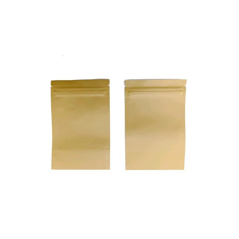 Zip Bags Busta Doypack Kraft 8,5x13 cm 50 Pezzi 3,5gr Qnubu