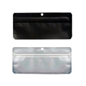 Sacs Zip Doypack Noir 50Pcs 15X7CM Qnubu