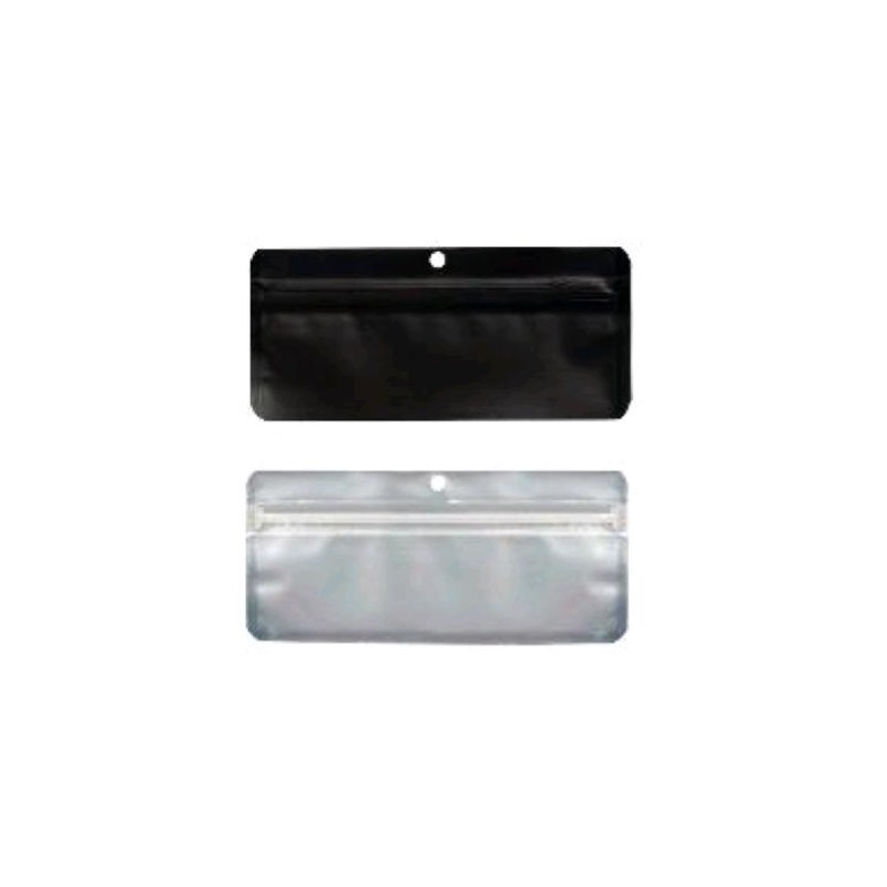 Zip Bags Doypack Black 50Pcs 15X7CM Qnubu
