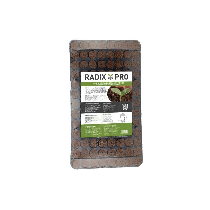 Tray 104 Humid Cubes H 3.5cm Plug Professional Cultivation Radix Pro