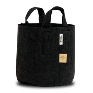 Fabric Pot With Handles Black 56L Root Pouch