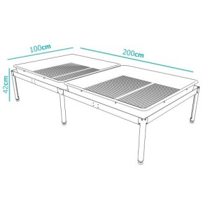 Soporte para Bandeja de Cultivo 200x100x42CM Senkap