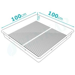 Rigid Square Tray 100 100X100X12CM Senkap
