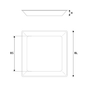 Plato Cuadrado 15cm para Macetas DE 5 A 6,5 Litros Senkap