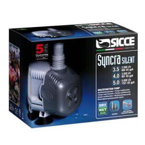 Syncra 3.5 Water Pump 2500 L/H Submersible Pump Sicce