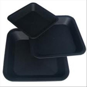 Square Saucer IN Plastic Dia 23cm | Base 16.5X16.5 cm (X Pot 9L) P & b