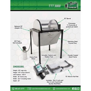 Trimmer TTT 3000 con Separatore ed Estrattore Kief Tom's Tumbler