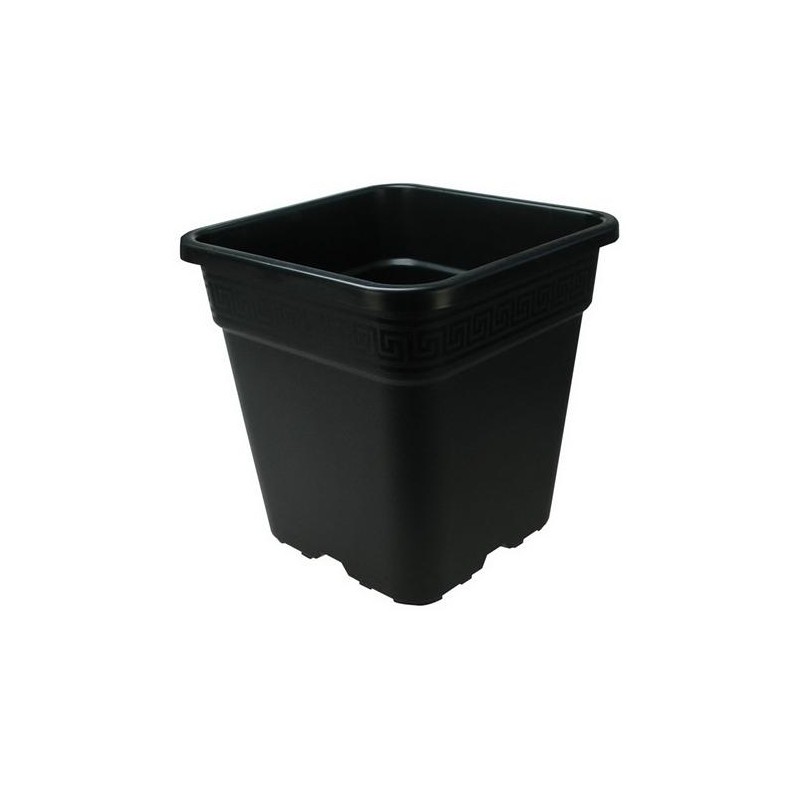 Maceta Cuadrada EN Plástico Negro Más Resistente 23X23X24 9 Litros P & b