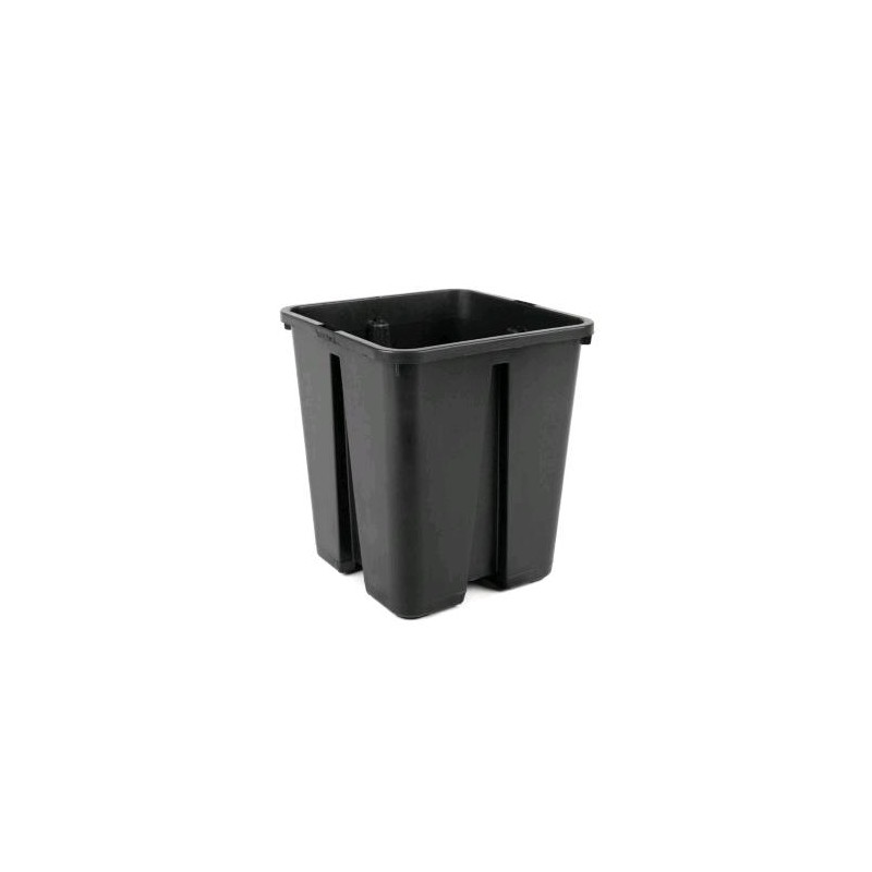 Quadratischer Topf mit Anti-spiralrippung 15X15X20 3.4L Bamaplast