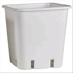 Quadratischer Weißer Topf 6 Liter 17,5X17,5X25CM P & b