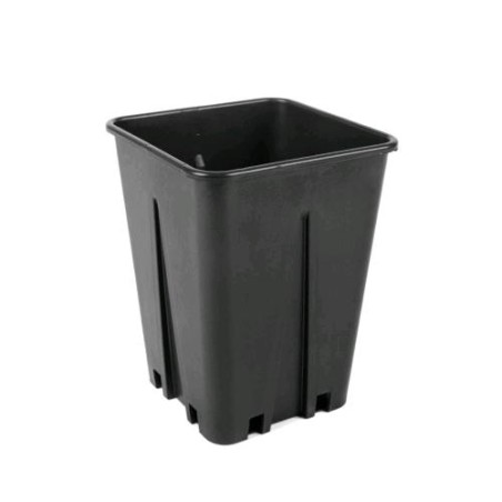 Quadratischer Topf mit Anti-spiralrippung 13X13X18 2.4L Bamaplast